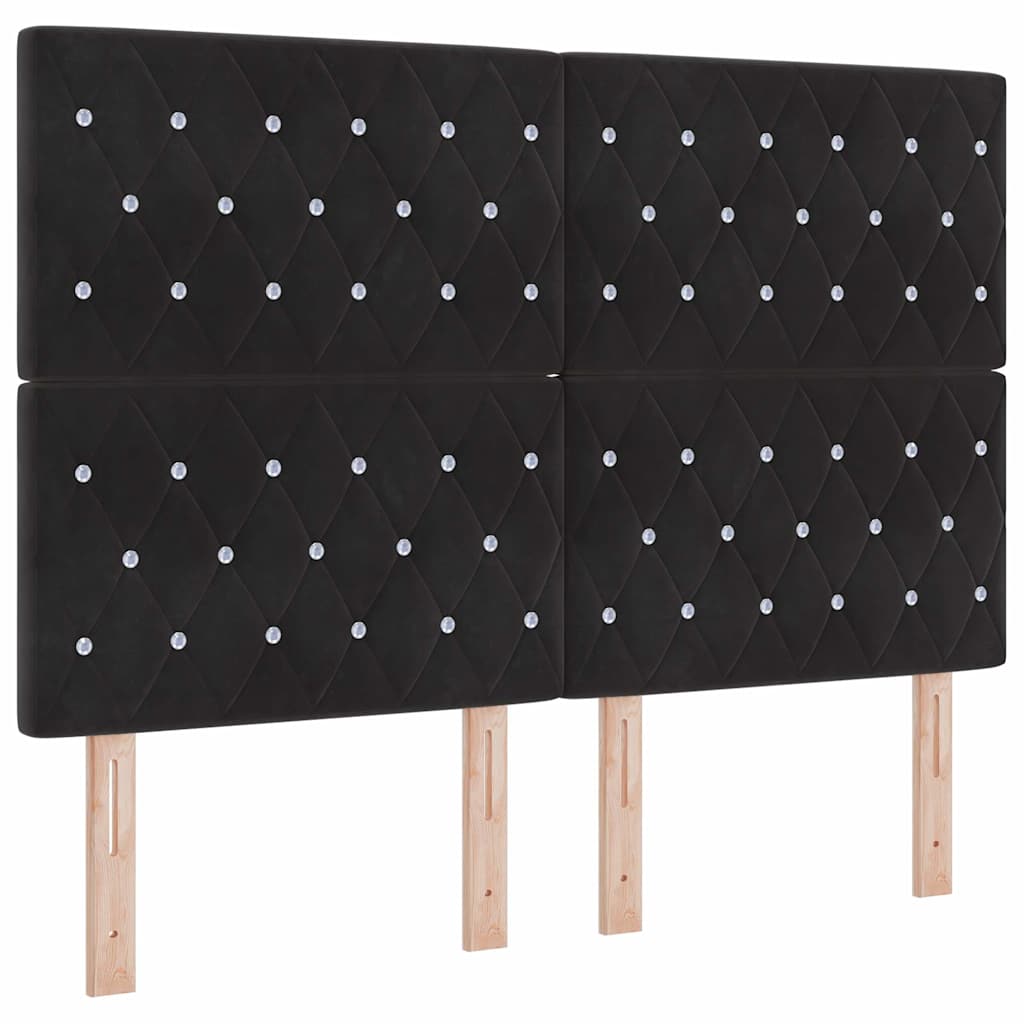 vidaXL LED Kopfteil mit LED-Lichtleisten Schwarz 160 cm Polyester
