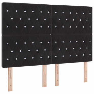 vidaXL LED Kopfteil mit LED-Lichtleisten Schwarz 160 cm Polyester