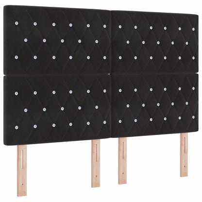 vidaXL LED Kopfteil mit LED-Lichtleisten Schwarz 160 cm Polyester