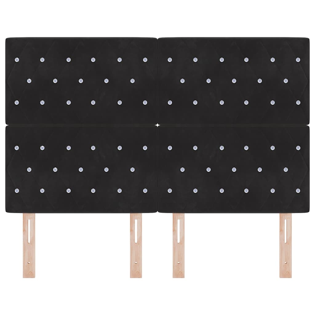 vidaXL LED Kopfteil mit LED-Lichtleisten Schwarz 160 cm Polyester