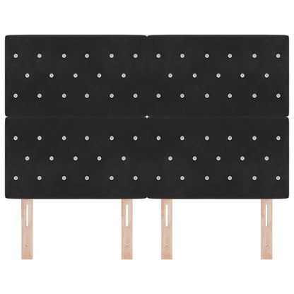 vidaXL LED Kopfteil mit LED-Lichtleisten Schwarz 160 cm Polyester