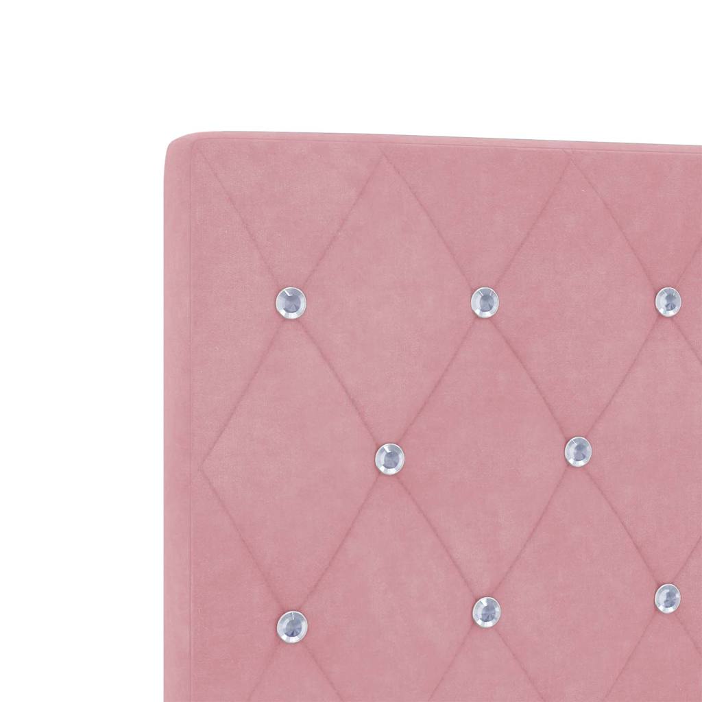 vidaXL LED Kopfteil mit LED-Lichtleisten Rosa 180 cm Polyester