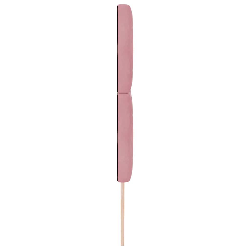 vidaXL LED Kopfteil mit LED-Lichtleisten Rosa 180 cm Polyester