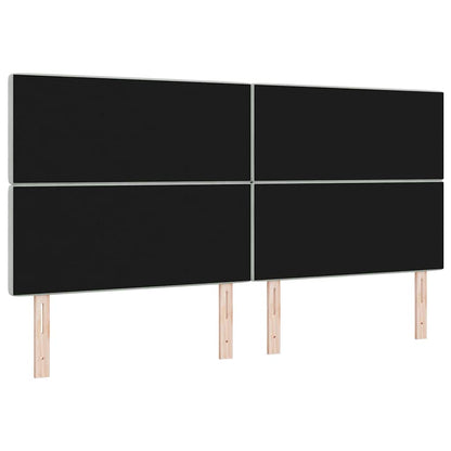 vidaXL LED Kopfteil mit LED-Lichtleisten Hellgrau 200 cm Polyester