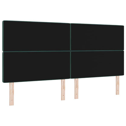vidaXL LED Kopfteil mit LED-Lichtleisten Dunkelgrün 200 cm Polyester