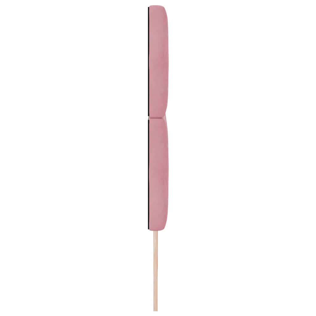 vidaXL LED Kopfteil mit LED-Lichtleisten Rosa 200 cm Polyester