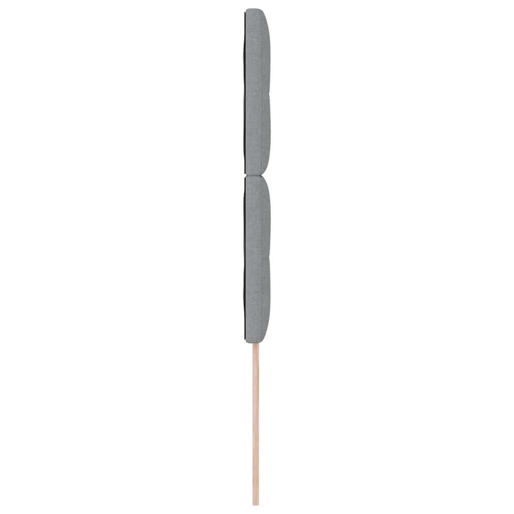 vidaXL LED Kopfteil mit LED-Lichtleisten Hellgrau 80 cm Polyester