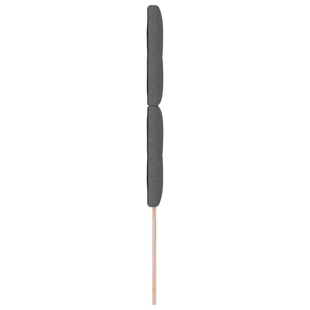 vidaXL LED Kopfteil mit LED-Lichtleisten Dunkelgrau 80 cm Polyester