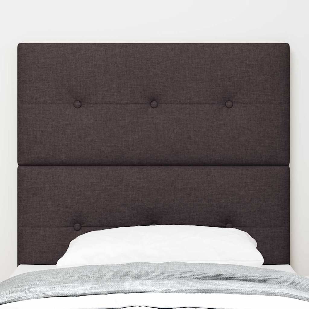 vidaXL LED Kopfteil mit LED-Lichtleisten Dunkelbraun 80 cm Polyester