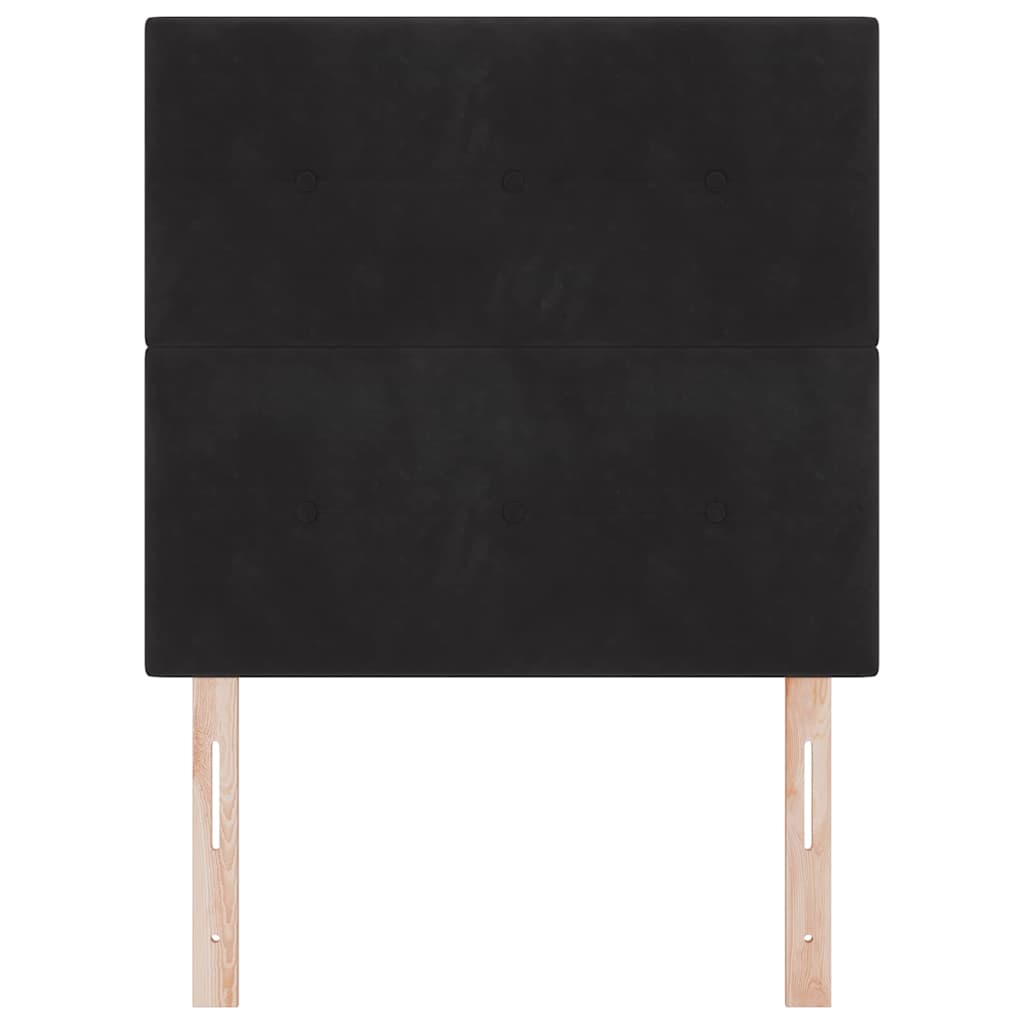 vidaXL LED Kopfteil mit LED-Lichtleisten Schwarz 80 cm Polyester
