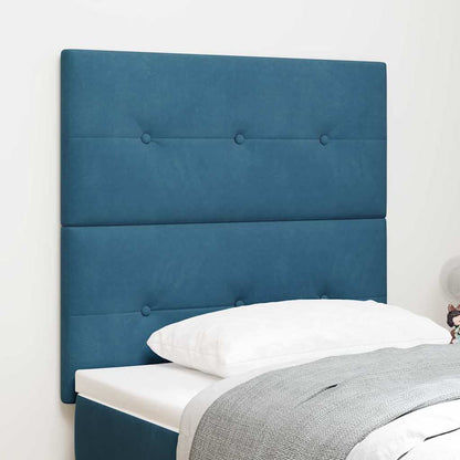 vidaXL LED Kopfteil mit LED-Lichtleisten Blau 80 cm Polyester