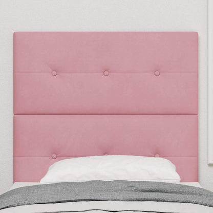 vidaXL LED Kopfteil mit LED-Lichtleisten Rosa 80 cm Polyester