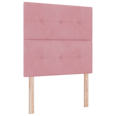 vidaXL LED Kopfteil mit LED-Lichtleisten Rosa 80 cm Polyester