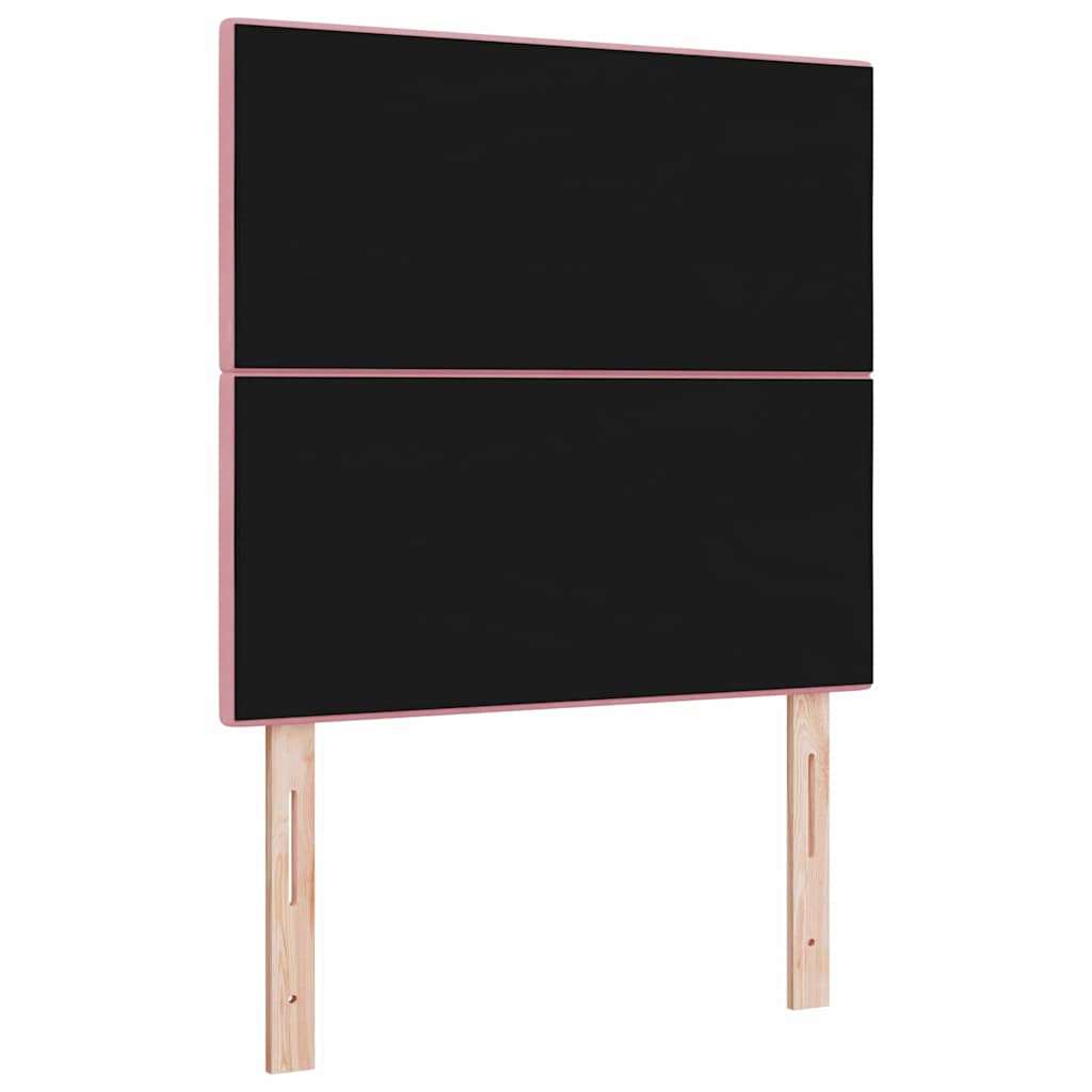 vidaXL LED Kopfteil mit LED-Lichtleisten Rosa 80 cm Polyester