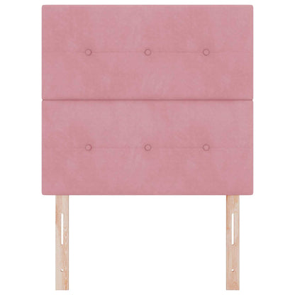 vidaXL LED Kopfteil mit LED-Lichtleisten Rosa 80 cm Polyester