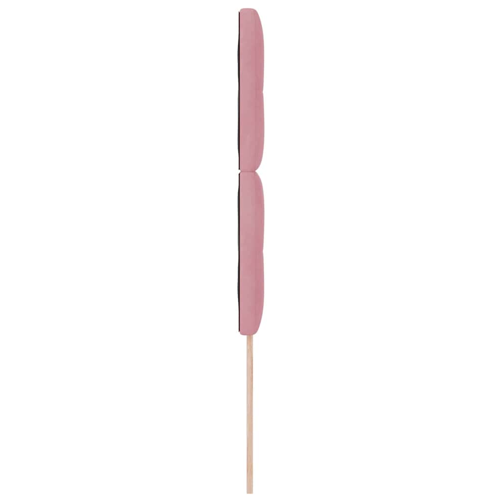 vidaXL LED Kopfteil mit LED-Lichtleisten Rosa 80 cm Polyester