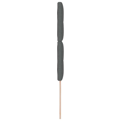 vidaXL LED Kopfteil mit LED-Lichtleisten Dunkelgrau 90 cm Polyester