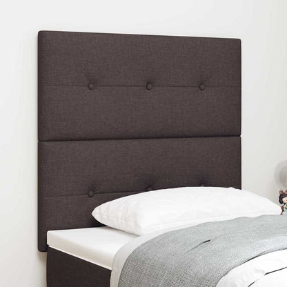 vidaXL LED-Kopfteil mit LED -Streifenleuchten Dunkelbraun 90 cm Stoff