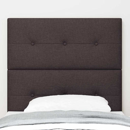 vidaXL LED-Kopfteil mit LED -Streifenleuchten Dunkelbraun 90 cm Stoff