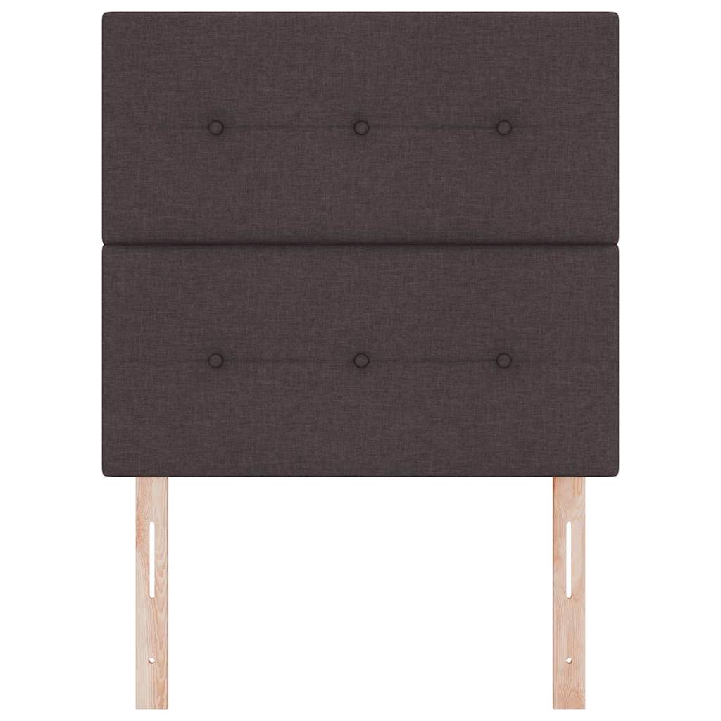 vidaXL LED-Kopfteil mit LED -Streifenleuchten Dunkelbraun 90 cm Stoff