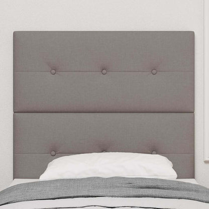 vidaXL LED Kopfteil mit LED-Lichtleisten Taupe 90 cm Polyester