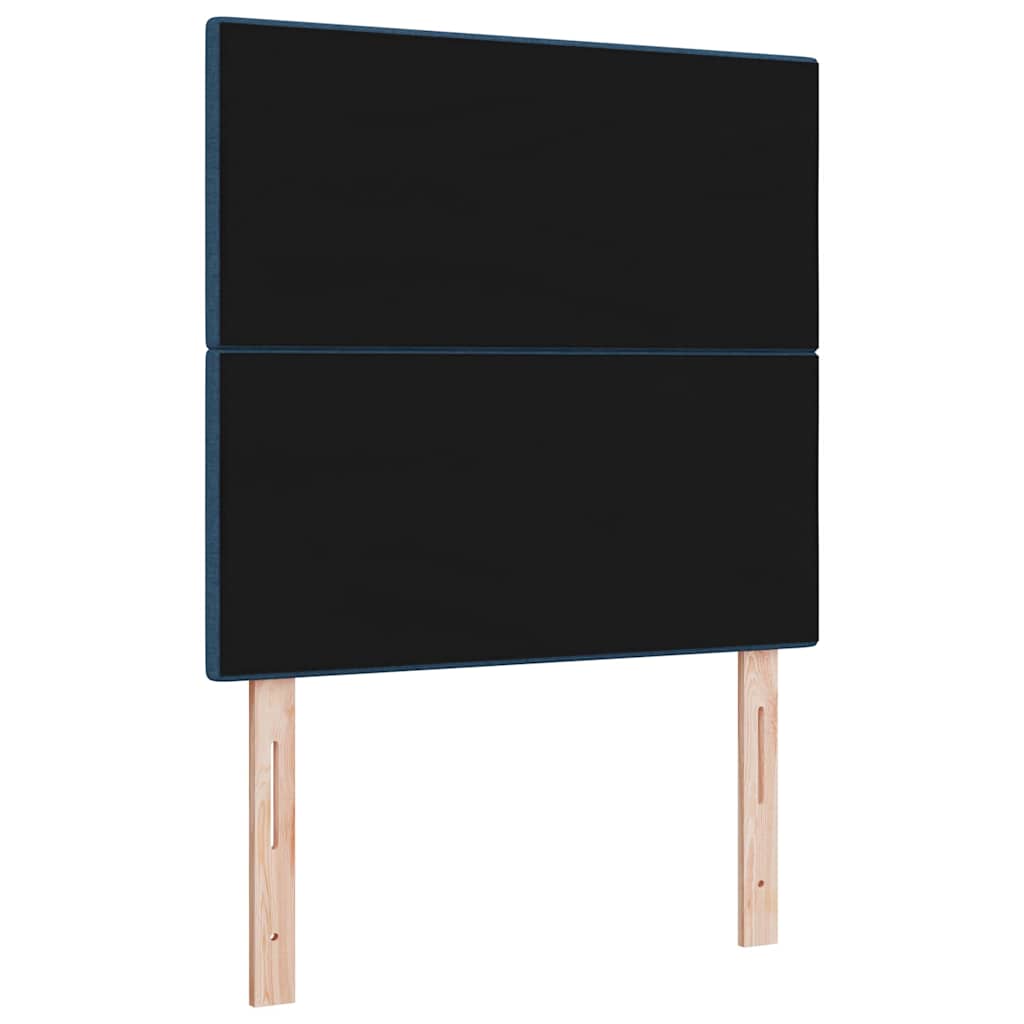 vidaXL LED Kopfteil mit LED-Lichtleisten Blau 90 cm Polyester