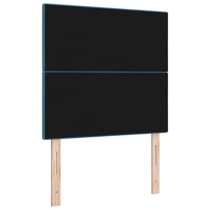 vidaXL LED Kopfteil mit LED-Lichtleisten Blau 90 cm Polyester
