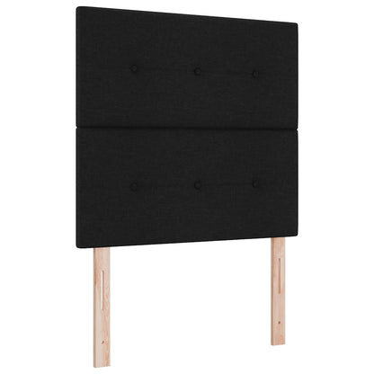 vidaXL LED Kopfteil mit LED-Lichtleisten Schwarz 100 cm Polyester