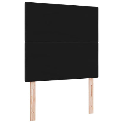 vidaXL LED Kopfteil mit LED-Lichtleisten Schwarz 100 cm Polyester