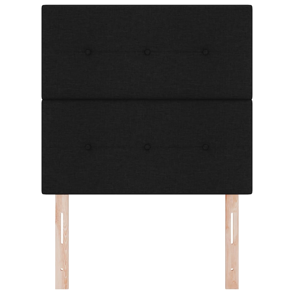 vidaXL LED Kopfteil mit LED-Lichtleisten Schwarz 100 cm Polyester