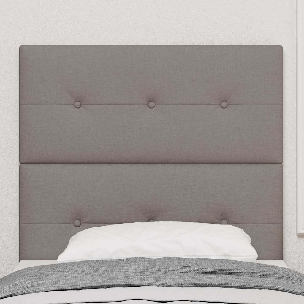 vidaXL LED Kopfteil mit LED-Lichtleisten Taupe 100 cm Polyester