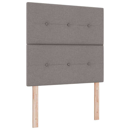 vidaXL LED Kopfteil mit LED-Lichtleisten Taupe 100 cm Polyester