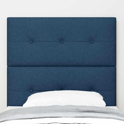 vidaXL LED Kopfteil mit LED-Lichtleisten Blau 100 cm Polyester