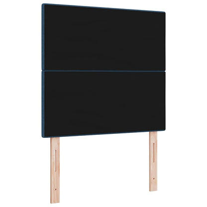 vidaXL LED Kopfteil mit LED-Lichtleisten Blau 100 cm Polyester