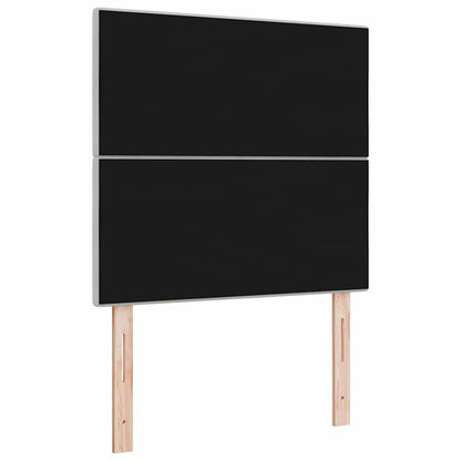 vidaXL LED Kopfteil mit LED-Lichtleisten Hellgrau 100 cm Polyester