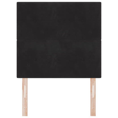 vidaXL LED Kopfteil mit LED-Lichtleisten Schwarz 100 cm Polyester