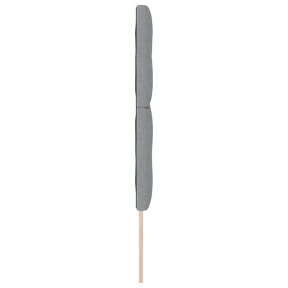 vidaXL LED Kopfteil mit LED-Lichtleisten Hellgrau 144 cm Polyester
