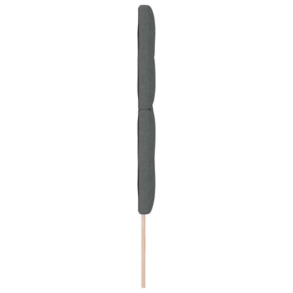 vidaXL LED Kopfteil mit LED-Lichtleisten Dunkelgrau 144 cm Polyester