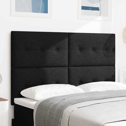 vidaXL LED Kopfteil mit LED-Lichtleisten Schwarz 144 cm Polyester