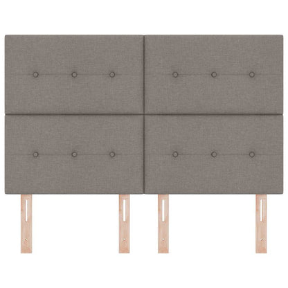 vidaXL LED Kopfteil mit LED-Lichtleisten Taupe 144 cm Polyester