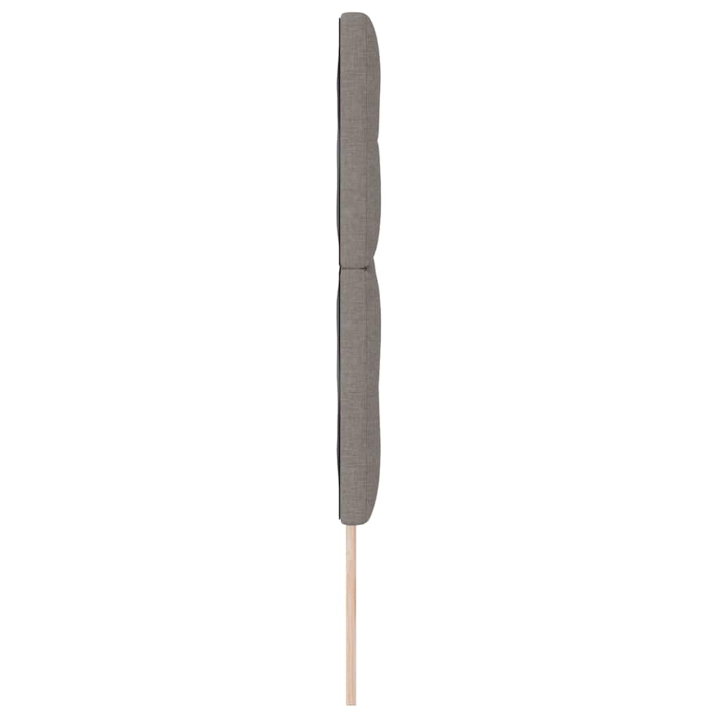 vidaXL LED Kopfteil mit LED-Lichtleisten Taupe 144 cm Polyester