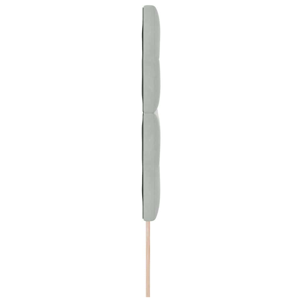 vidaXL LED Kopfteil mit LED-Lichtleisten Hellgrau 144 cm Polyester
