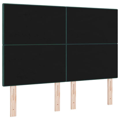 vidaXL LED Kopfteil mit LED-Lichtleisten Grün 144 cm Polyester