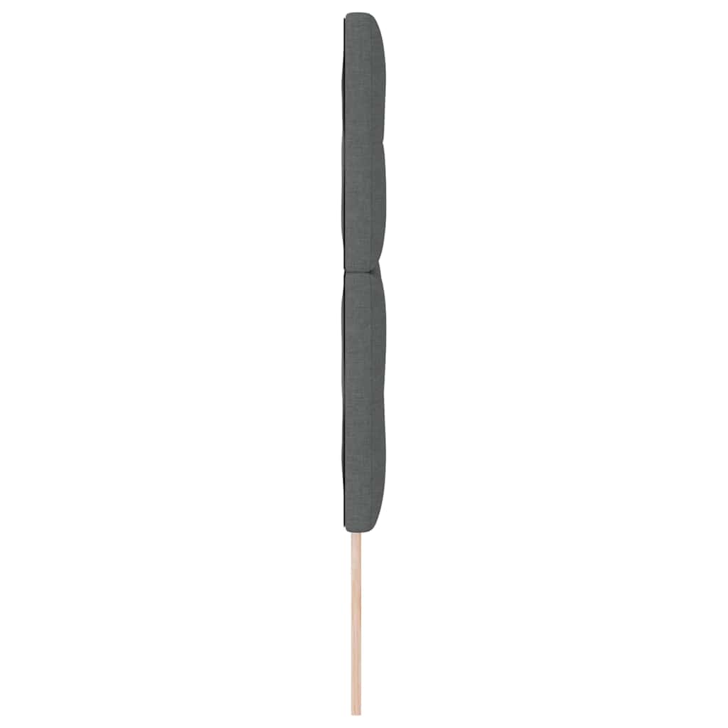 vidaXL LED Kopfteil mit LED-Lichtleisten Dunkelgrau 160 cm Polyester