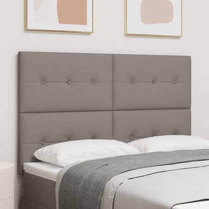 vidaXL LED Kopfteil mit LED-Lichtleisten Taupe 160 cm Polyester