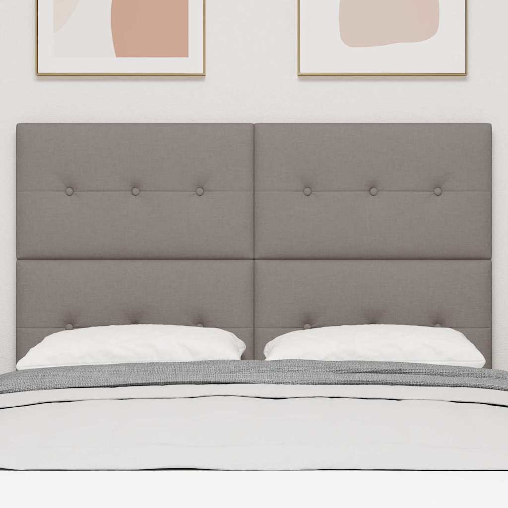 vidaXL LED Kopfteil mit LED-Lichtleisten Taupe 160 cm Polyester