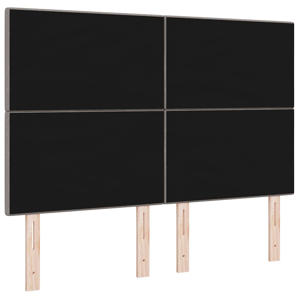 vidaXL LED Kopfteil mit LED-Lichtleisten Taupe 160 cm Polyester