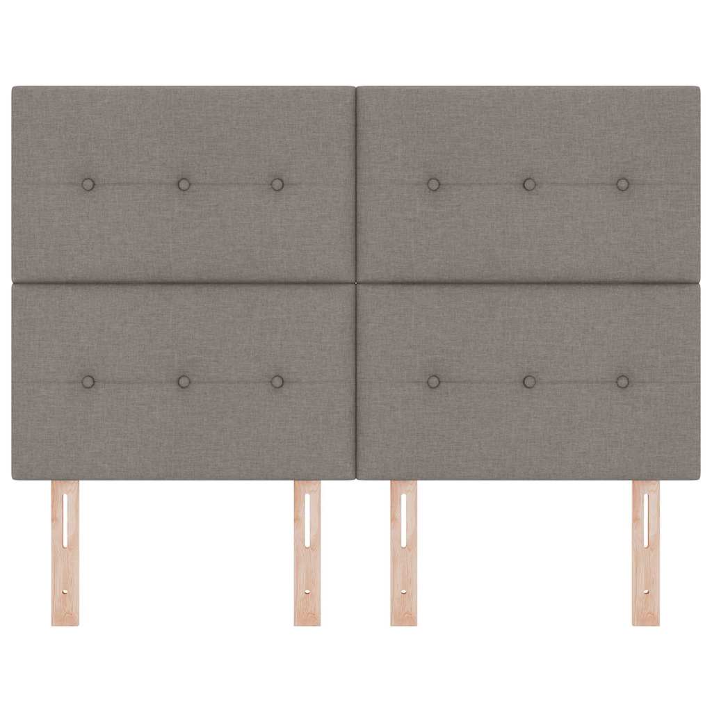 vidaXL LED Kopfteil mit LED-Lichtleisten Taupe 160 cm Polyester