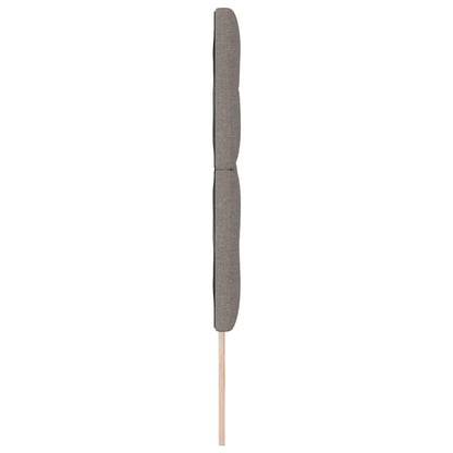 vidaXL LED Kopfteil mit LED-Lichtleisten Taupe 160 cm Polyester