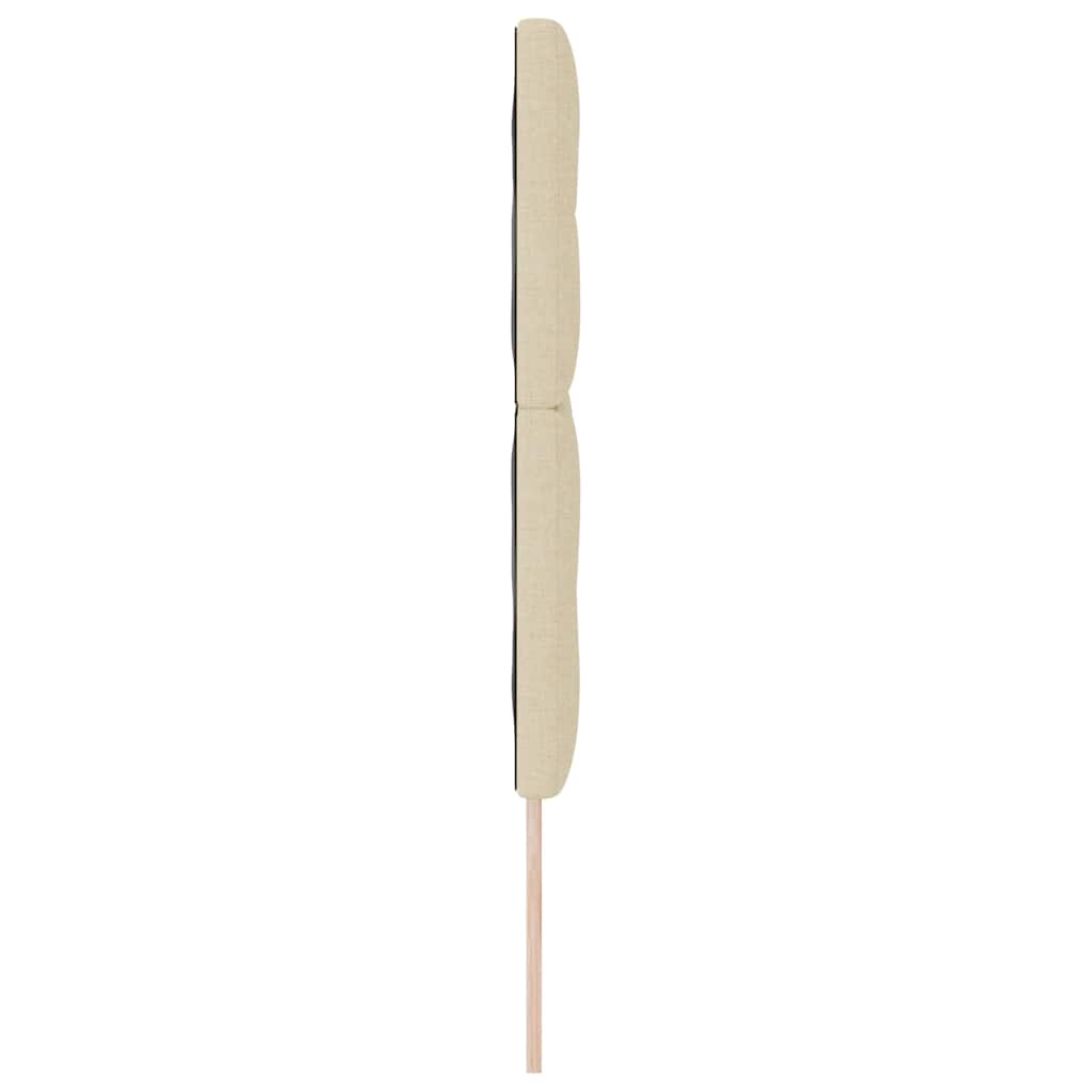 vidaXL LED Kopfteil mit LED-Lichtleisten Creme 160 cm Polyester